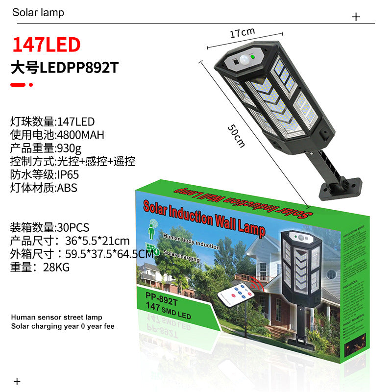 Outdoor Solar LED Wall Light for Home and Garden Use