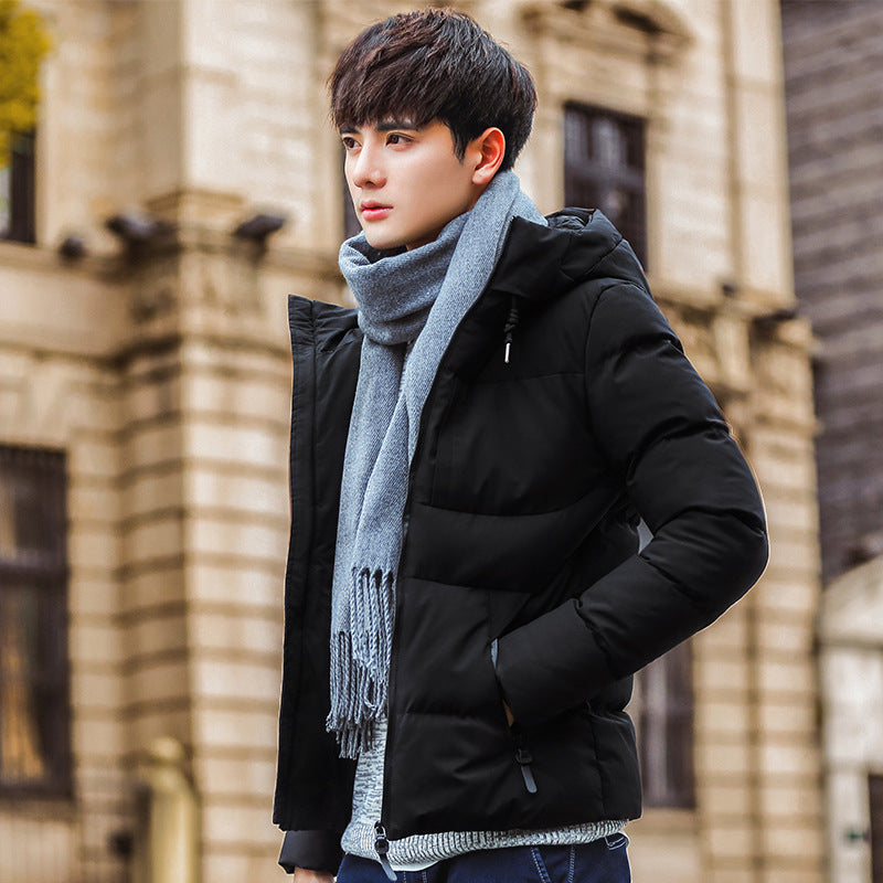 Men's Thick Short Cotton Jacket - Trendy Winter Wear
