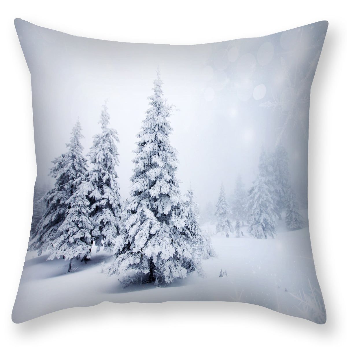 Scandinavian Snow Landscape Printed Pillowcase