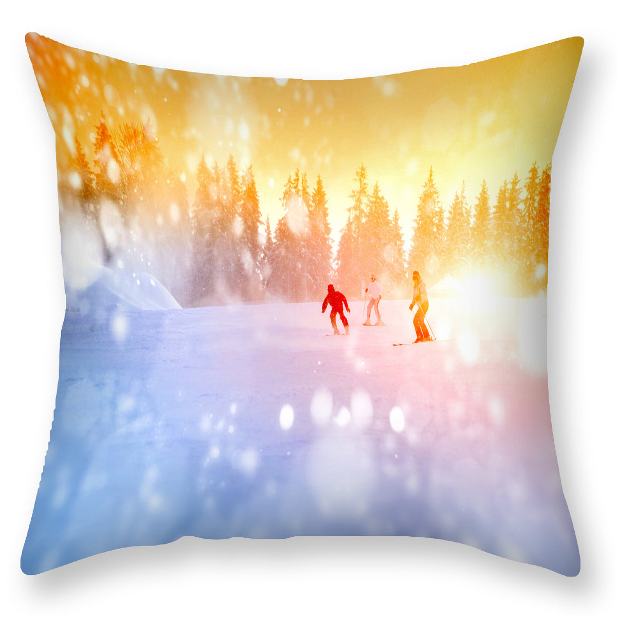 Scandinavian Snow Landscape Printed Pillowcase
