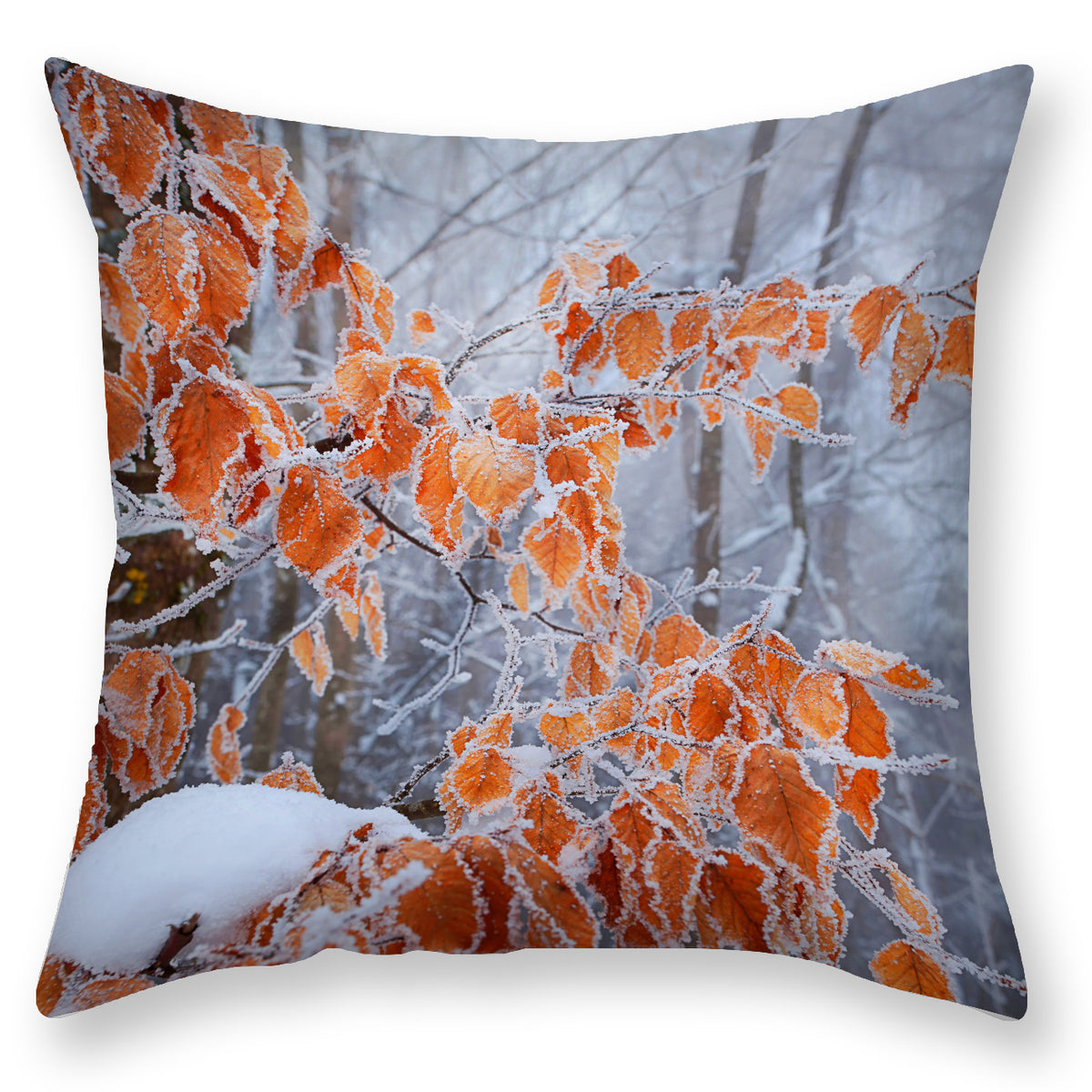 Scandinavian Snow Landscape Printed Pillowcase