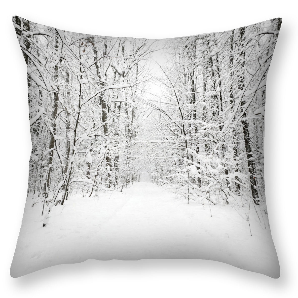 Scandinavian Snow Landscape Printed Pillowcase