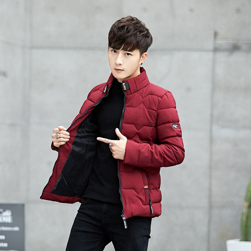Men's Casual Thick Cotton Jacket - Korean Style Winter Wear