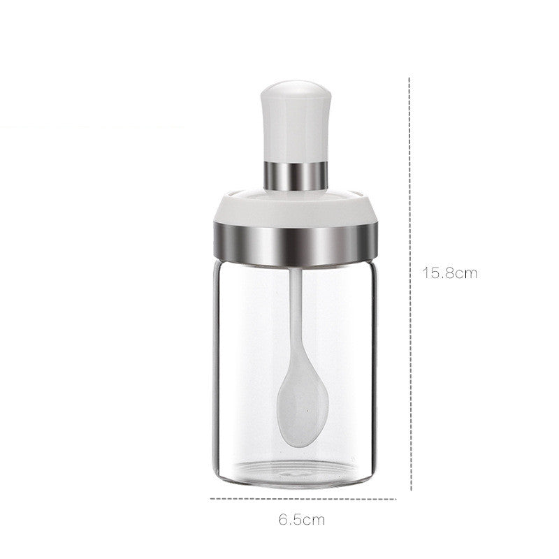 Moisture-Proof Glass Salt Shaker for Kitchen Use