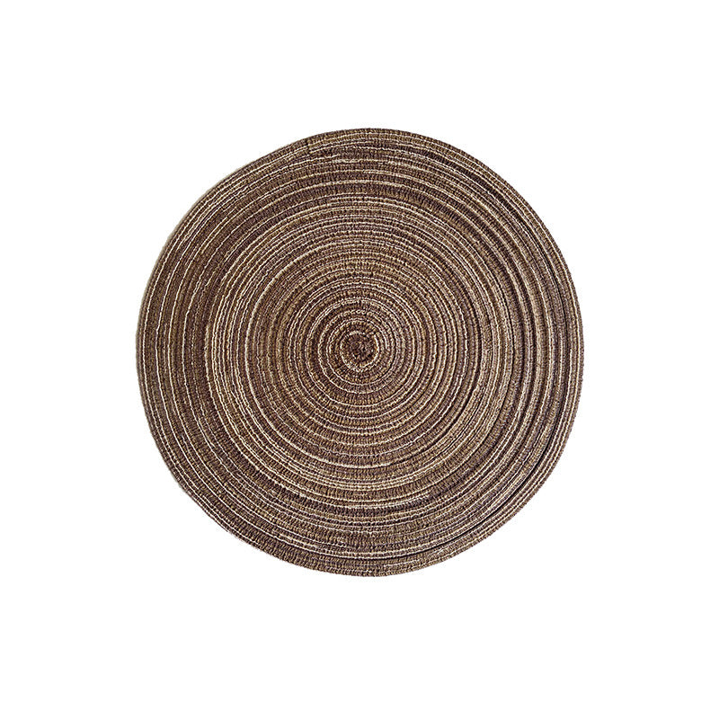 Round Ramie Woven Coaster and Cotton Yarn Placemat