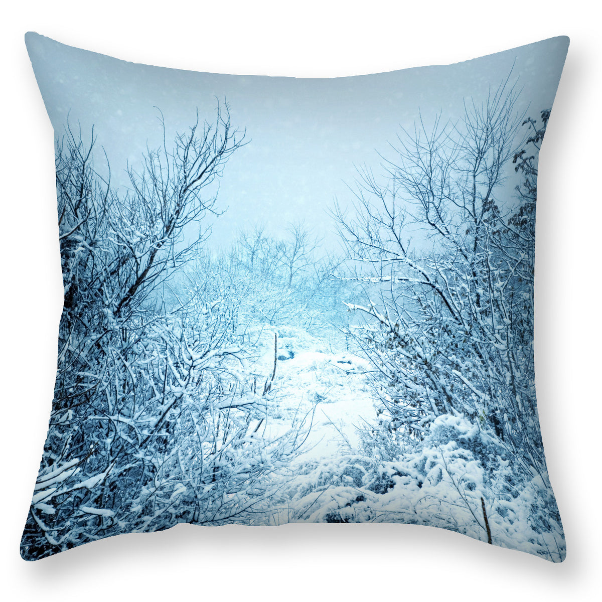 Scandinavian Snow Landscape Printed Pillowcase