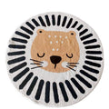 Cute Cartoon Round Rug for Kids' Room and Living Room