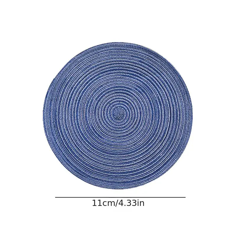 Round Ramie Woven Coaster and Cotton Yarn Placemat