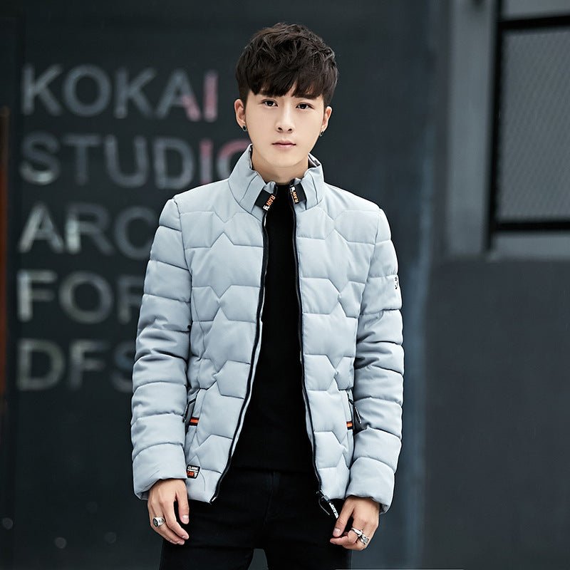 Men's Casual Thick Cotton Jacket - Korean Style Winter Wear