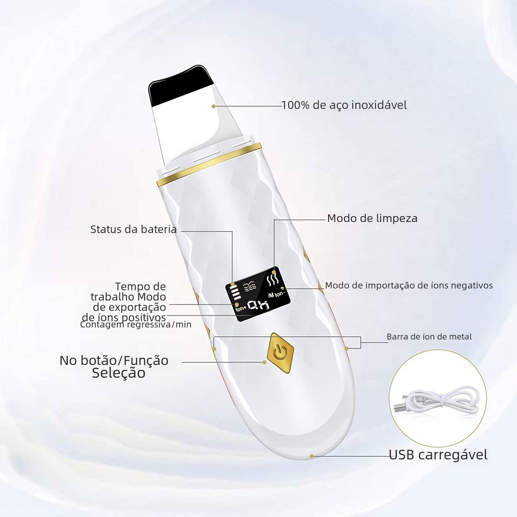 LCD Blackhead Remover and Facial Cleansing Device