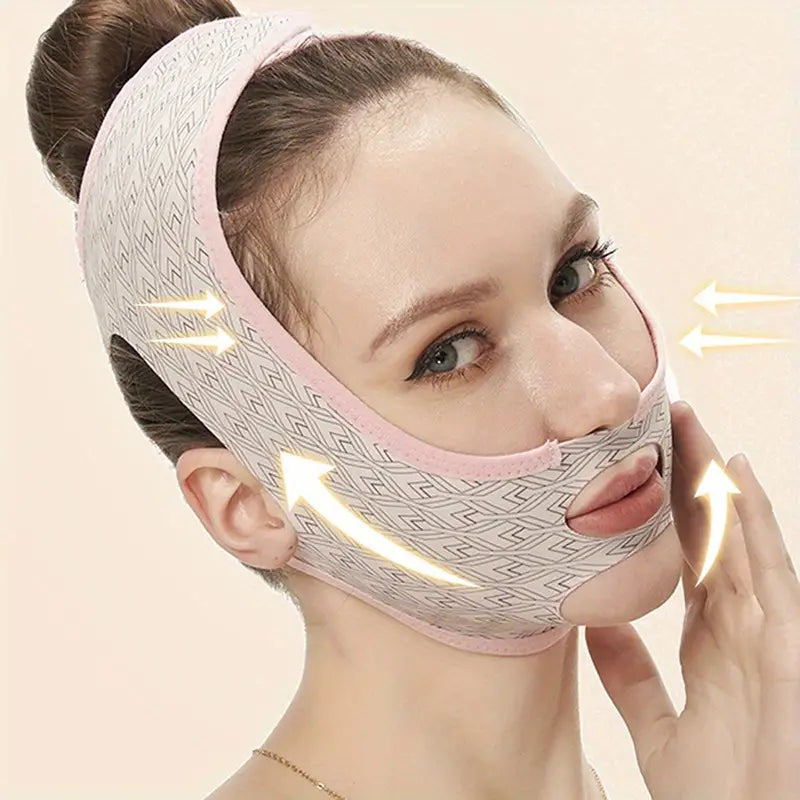 No Trace Velcro Face Bandage for Lifting and Firming