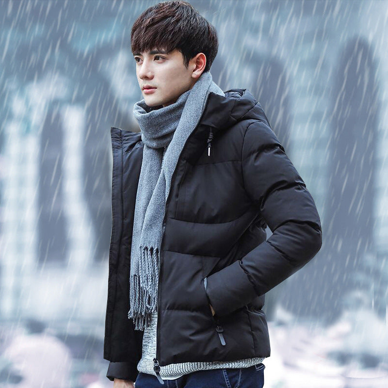 Men's Thick Short Cotton Jacket - Trendy Winter Wear