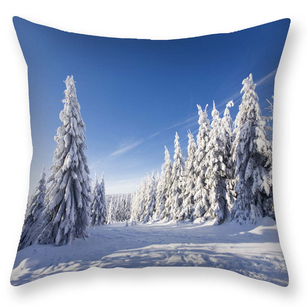 Scandinavian Snow Landscape Printed Pillowcase