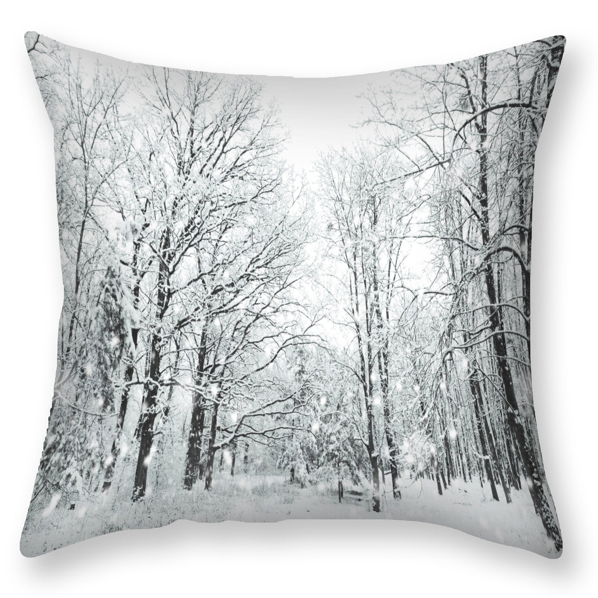 Scandinavian Snow Landscape Printed Pillowcase