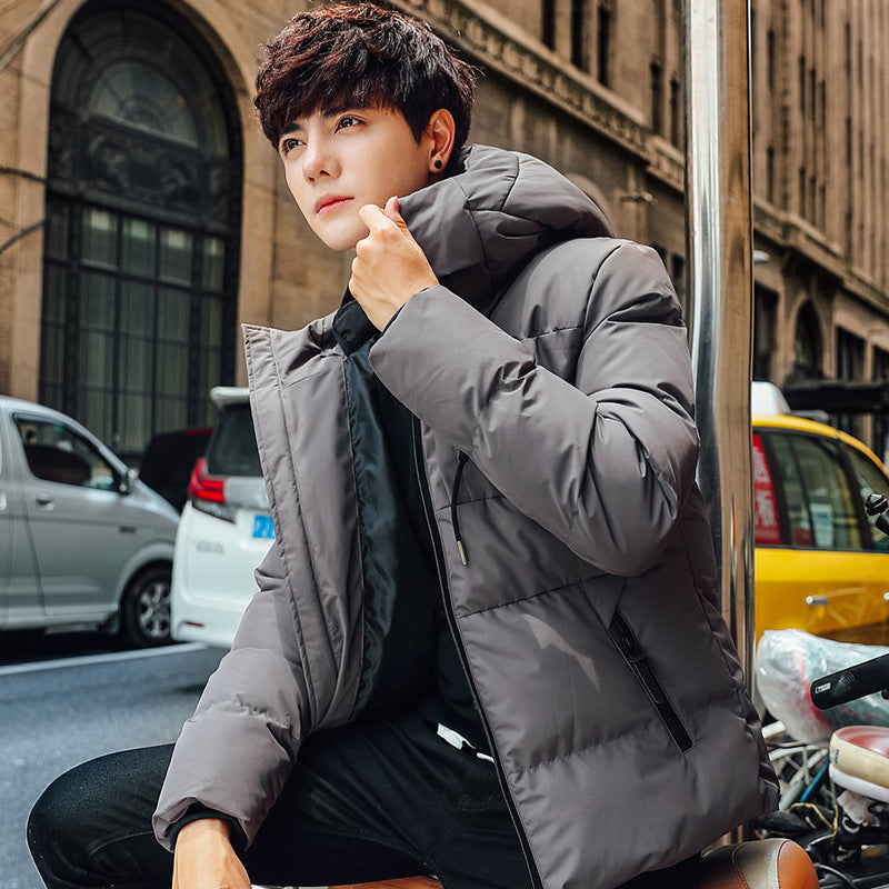 Men's Thick Short Cotton Jacket - Trendy Winter Wear