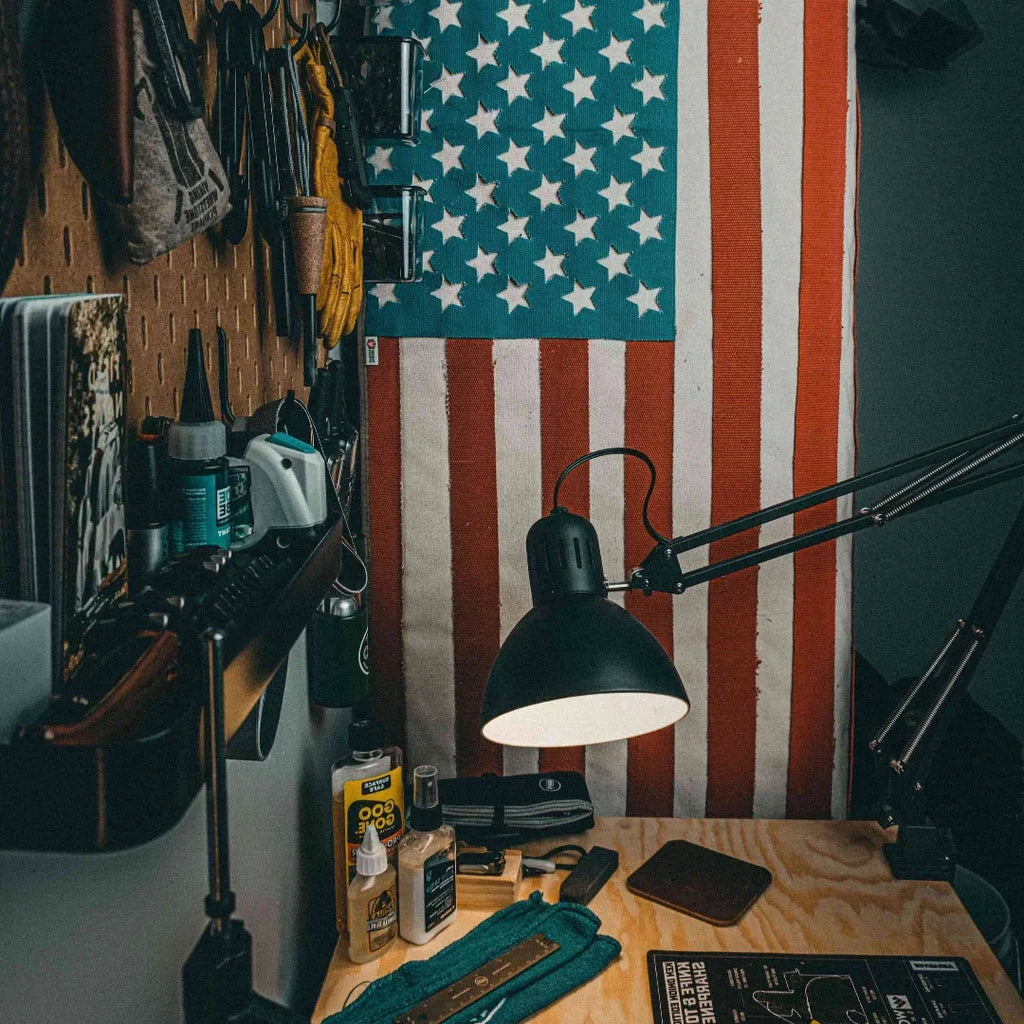 Bandera americana - Manguera de bomberos