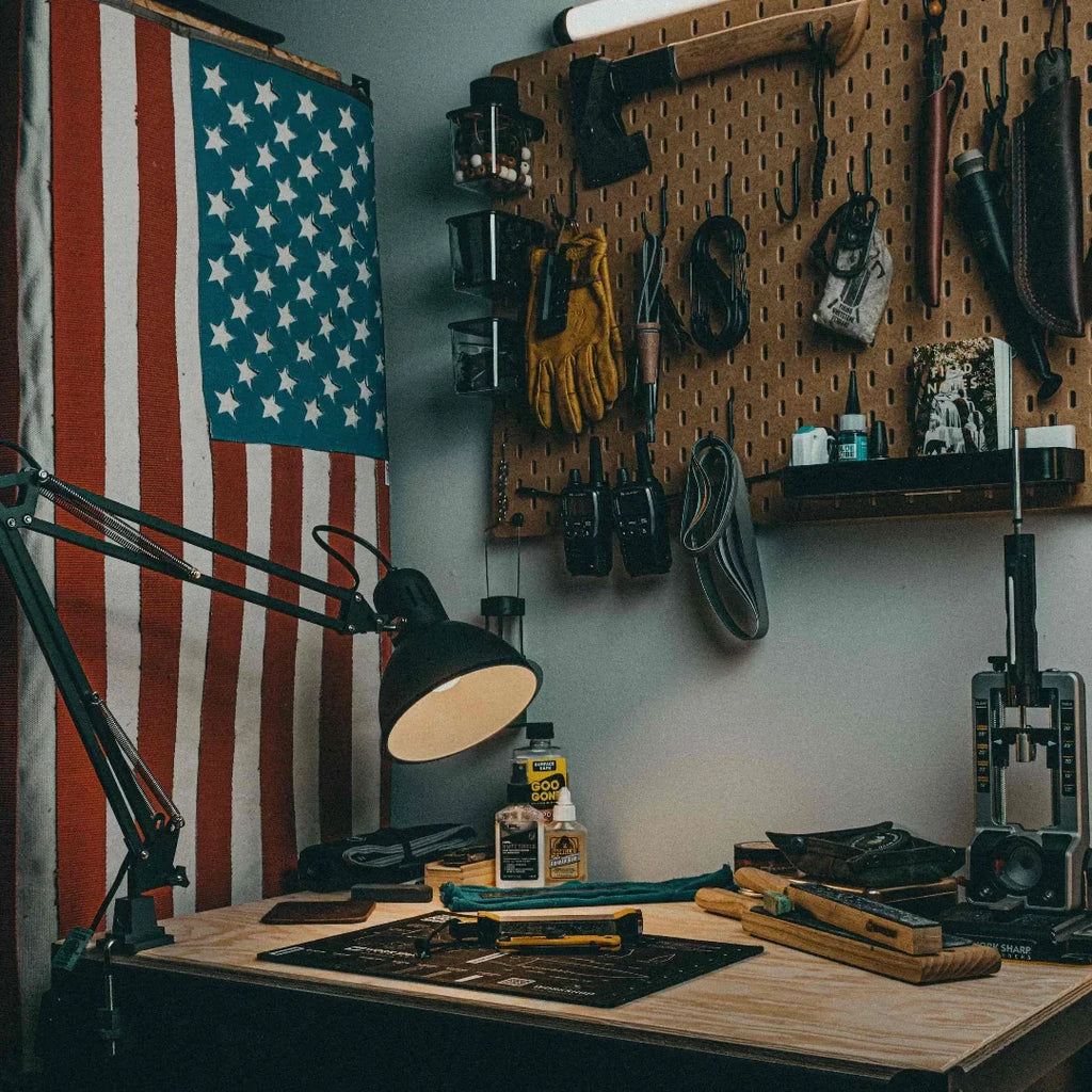 Bandera americana - Manguera de bomberos