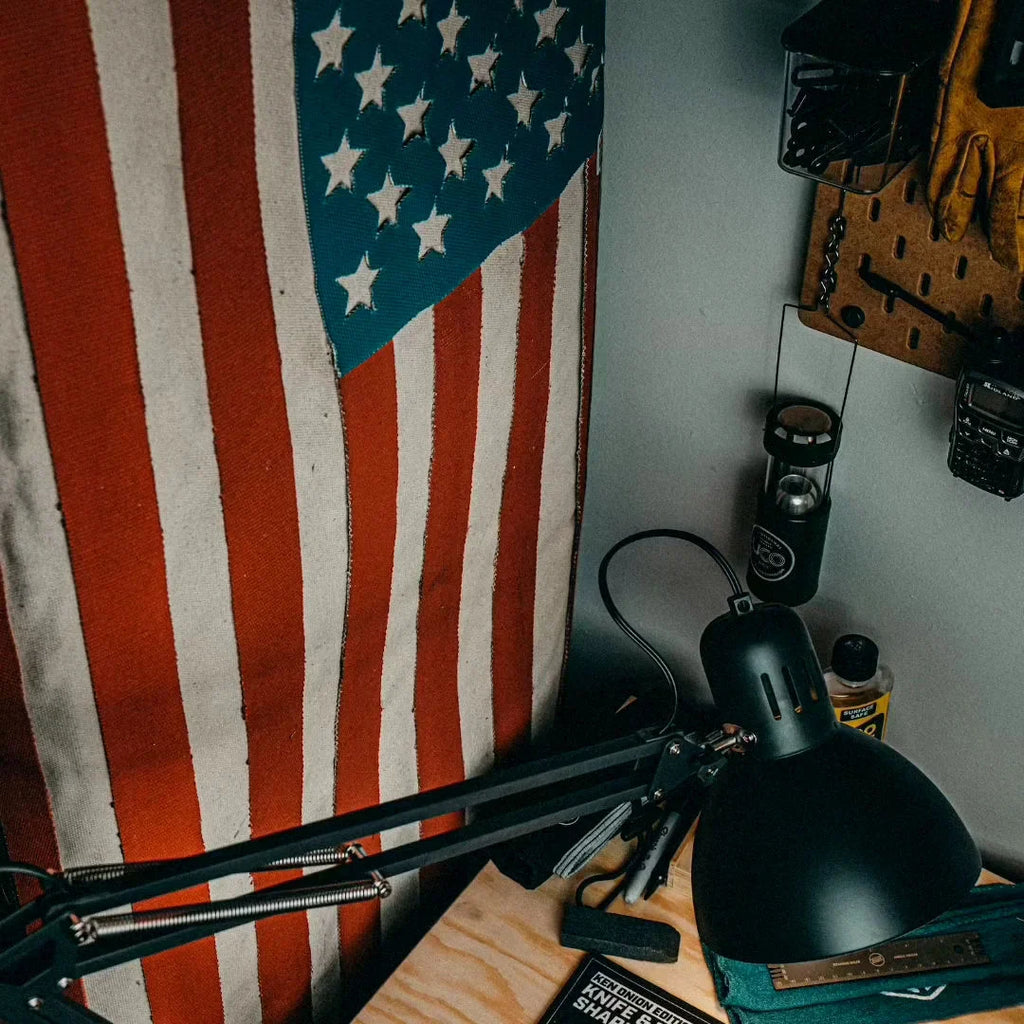Bandera americana - Manguera de bomberos