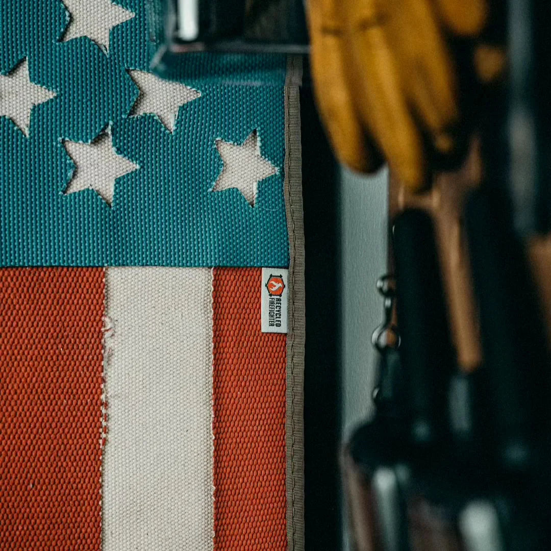 Bandera americana - Manguera de bomberos