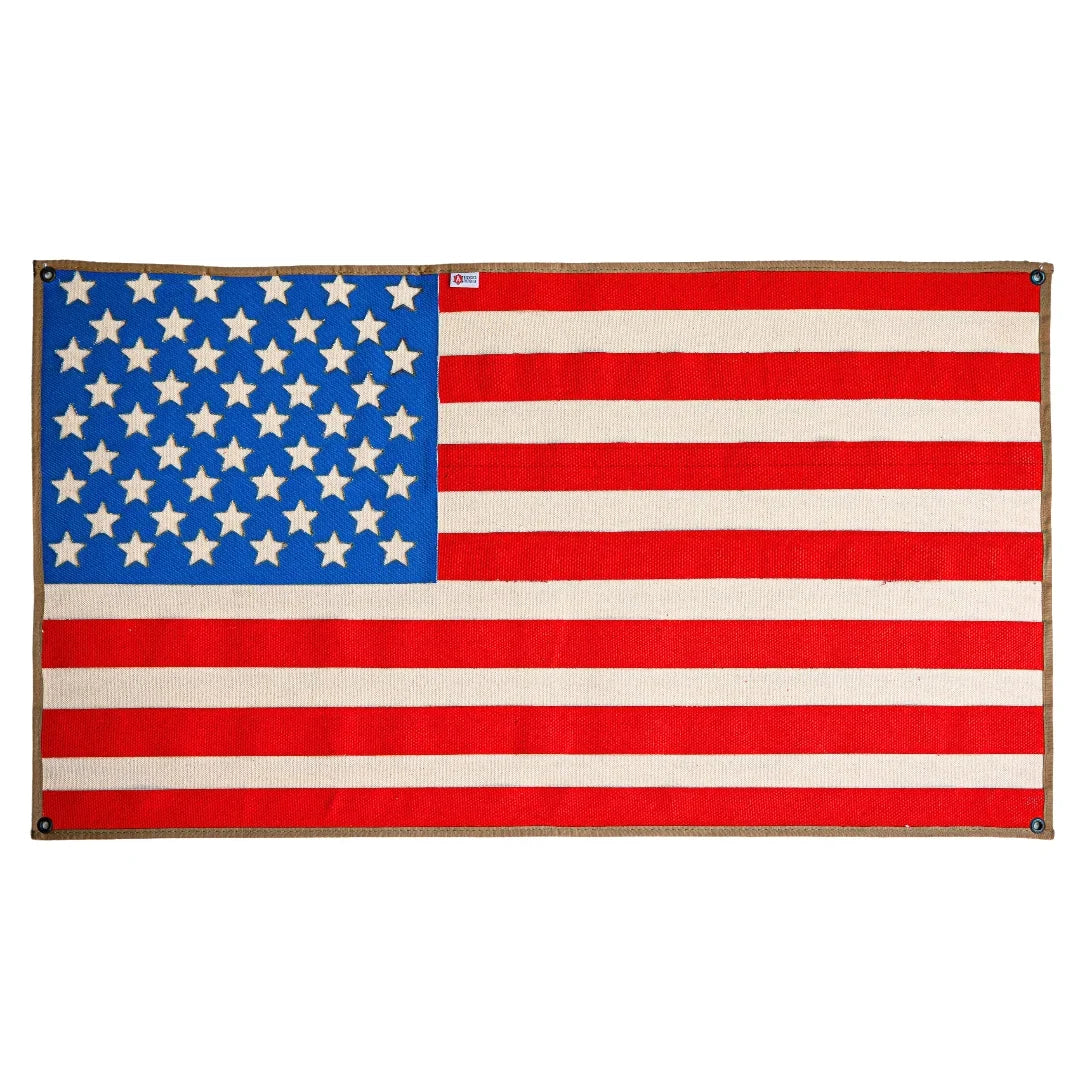 Bandera americana - Manguera de bomberos