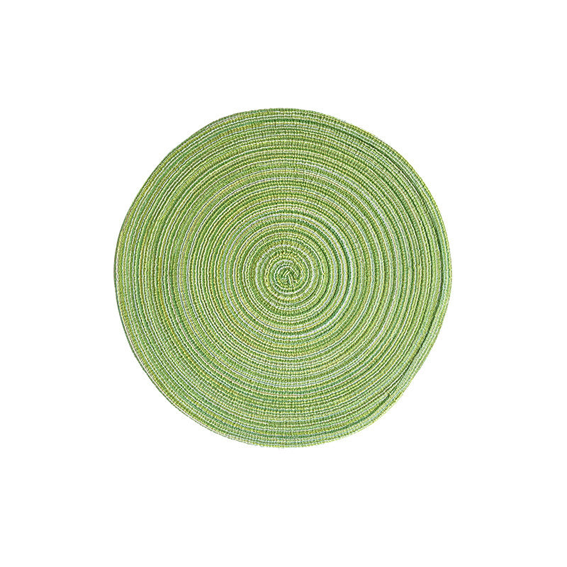 Round Ramie Woven Coaster and Cotton Yarn Placemat
