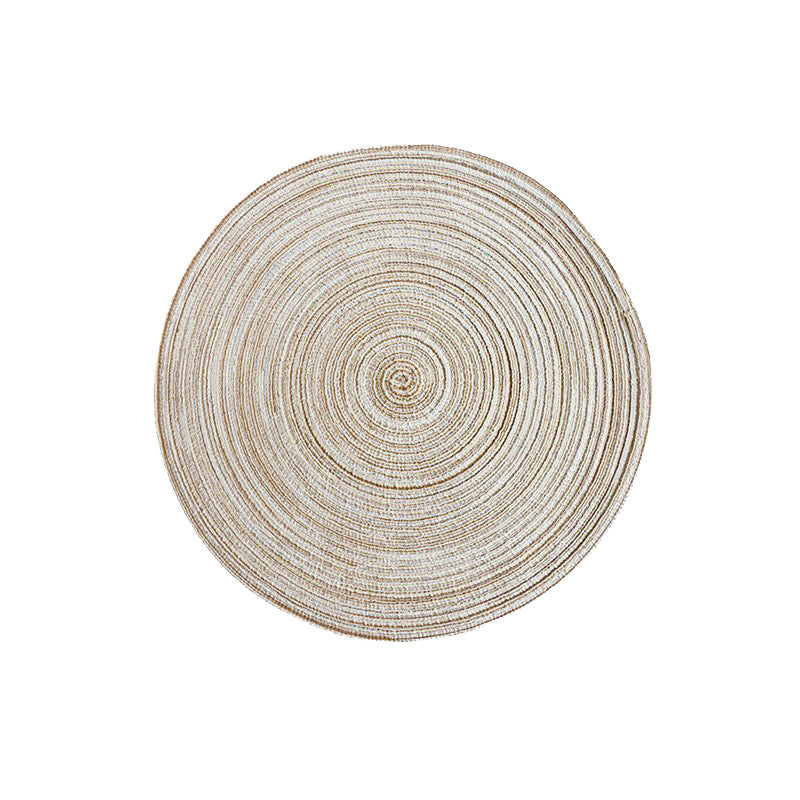 Round Ramie Woven Coaster and Cotton Yarn Placemat
