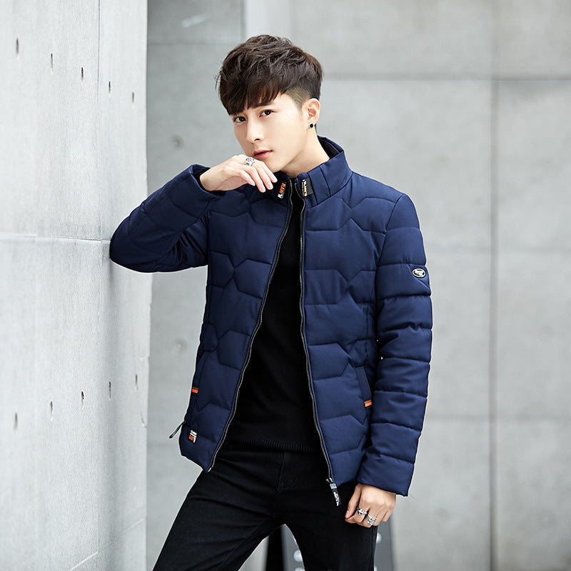 Men's Casual Thick Cotton Jacket - Korean Style Winter Wear