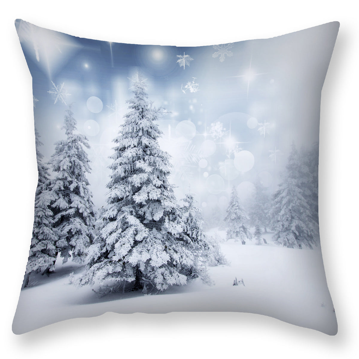 Scandinavian Snow Landscape Printed Pillowcase