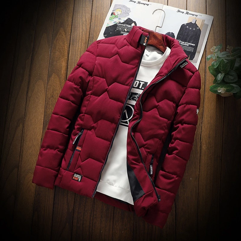Men's Casual Thick Cotton Jacket - Korean Style Winter Wear