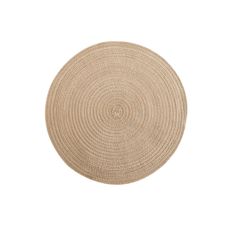 Round Ramie Woven Coaster and Cotton Yarn Placemat