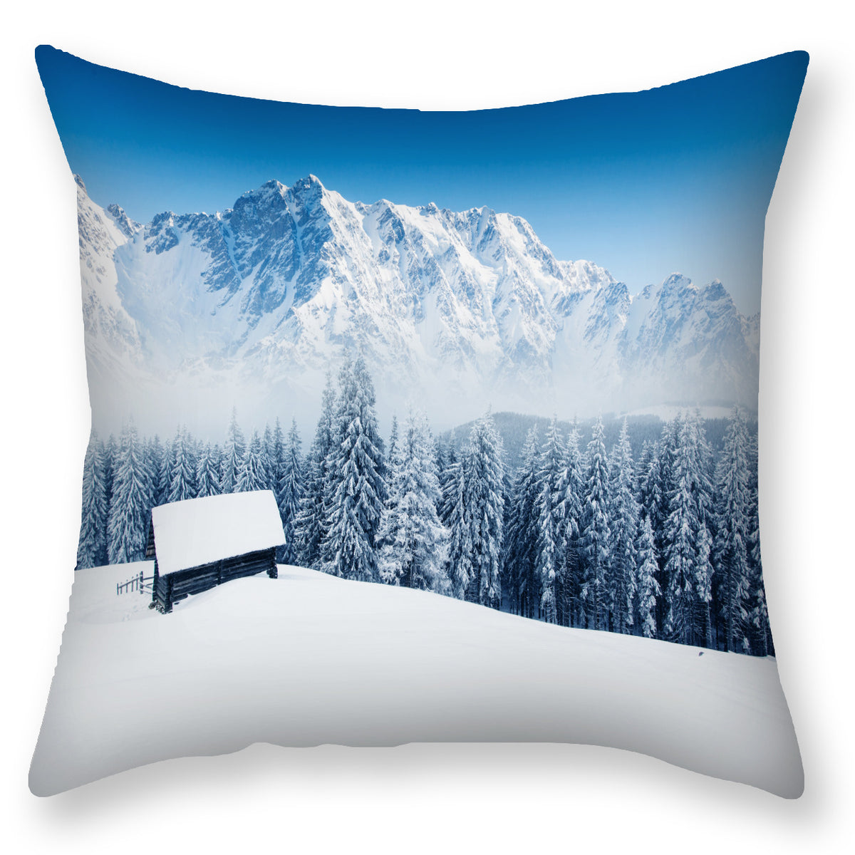 Scandinavian Snow Landscape Printed Pillowcase