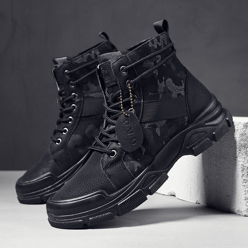 Casual Waterproof Camouflage Tooling Men's Boots