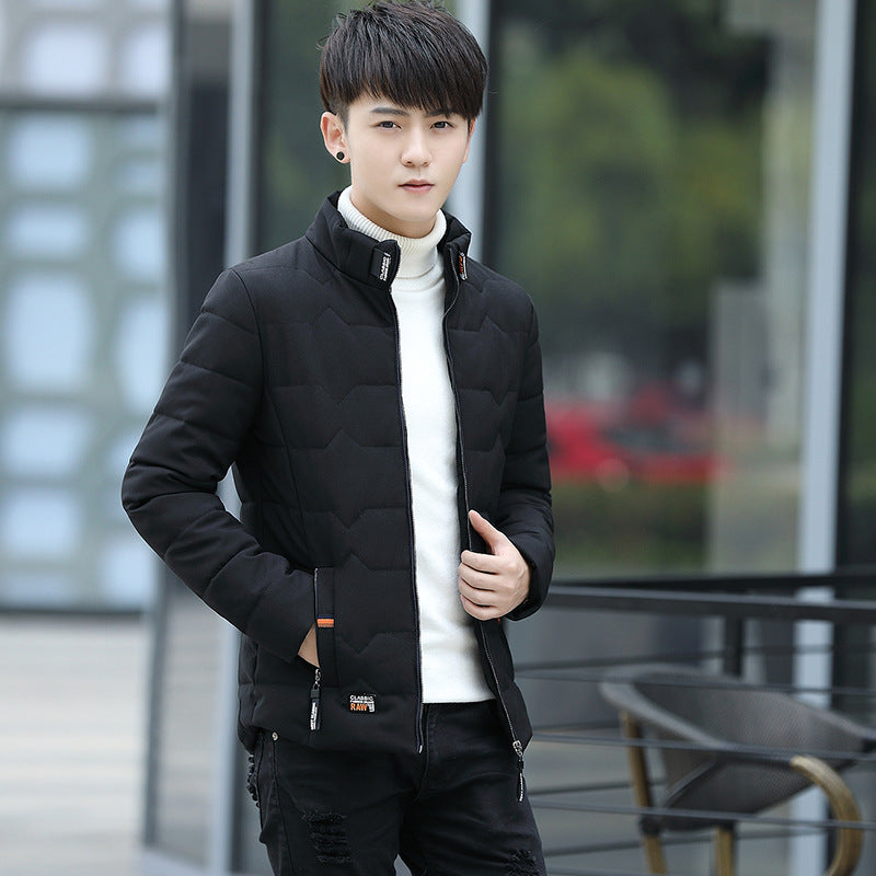 Men's Casual Thick Cotton Jacket - Korean Style Winter Wear